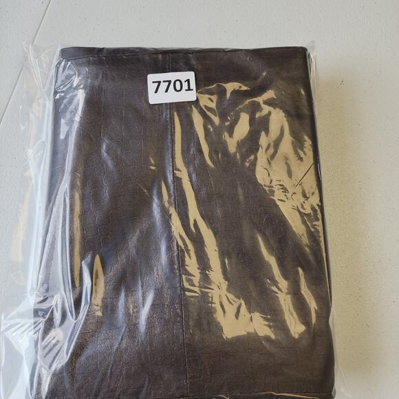 Vintage Hugo Buscati Brown Leather Skirt Size 12 - Picture 5 of 5